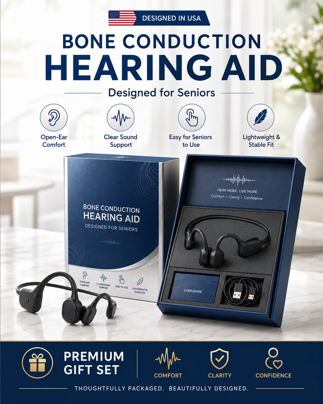 🏆Flash Sale⚡ 50K+ SOLD⏰👂Revitalize your ears again💖Advanced Bone Conduction Smart Hearing Headphones Pryxo™ X7