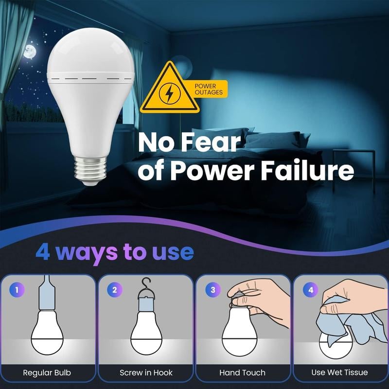 🏆Limited Edition🔥3,155 sold in last 24 hours🔥Rechargeable Emergency Light Bulbs
