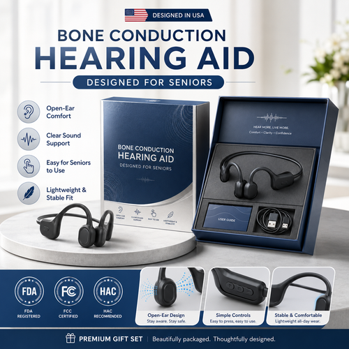 🏆Flash Sale⚡ 50K+ SOLD⏰👂Revitalize your ears again💖Advanced Bone Conduction Smart Hearing Headphones Pryxo™ X7